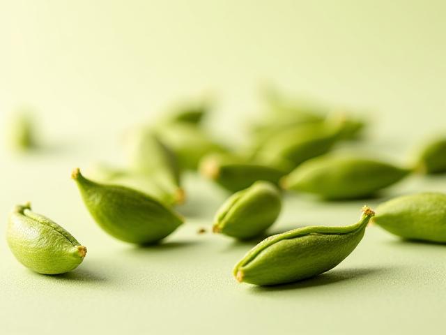 हरी इलायची की फली - सुगंधित मसाला, मिठाई और पेय पदार्थों के लिए