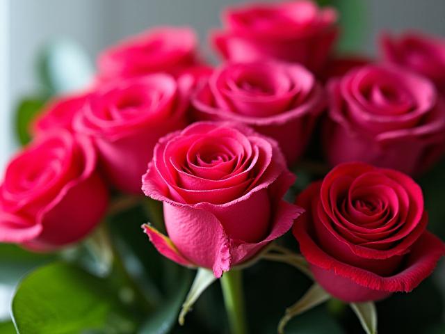 गुलाब का गुलदस्ता - लाल और गुलाबी गुलाबों का जीवंत मिश्रण